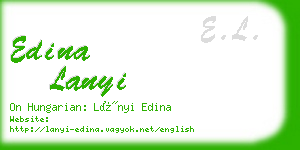 edina lanyi business card